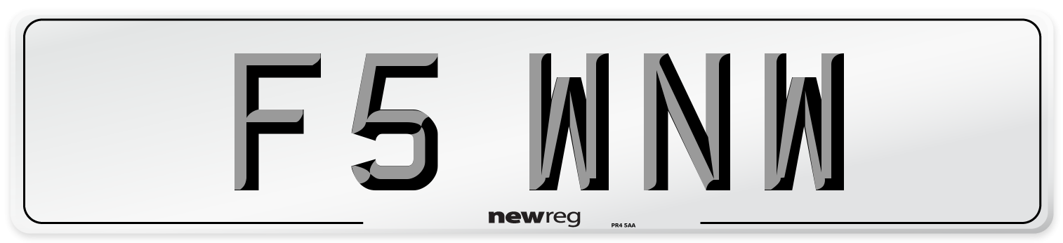 F5 WNW Number Plate from New Reg